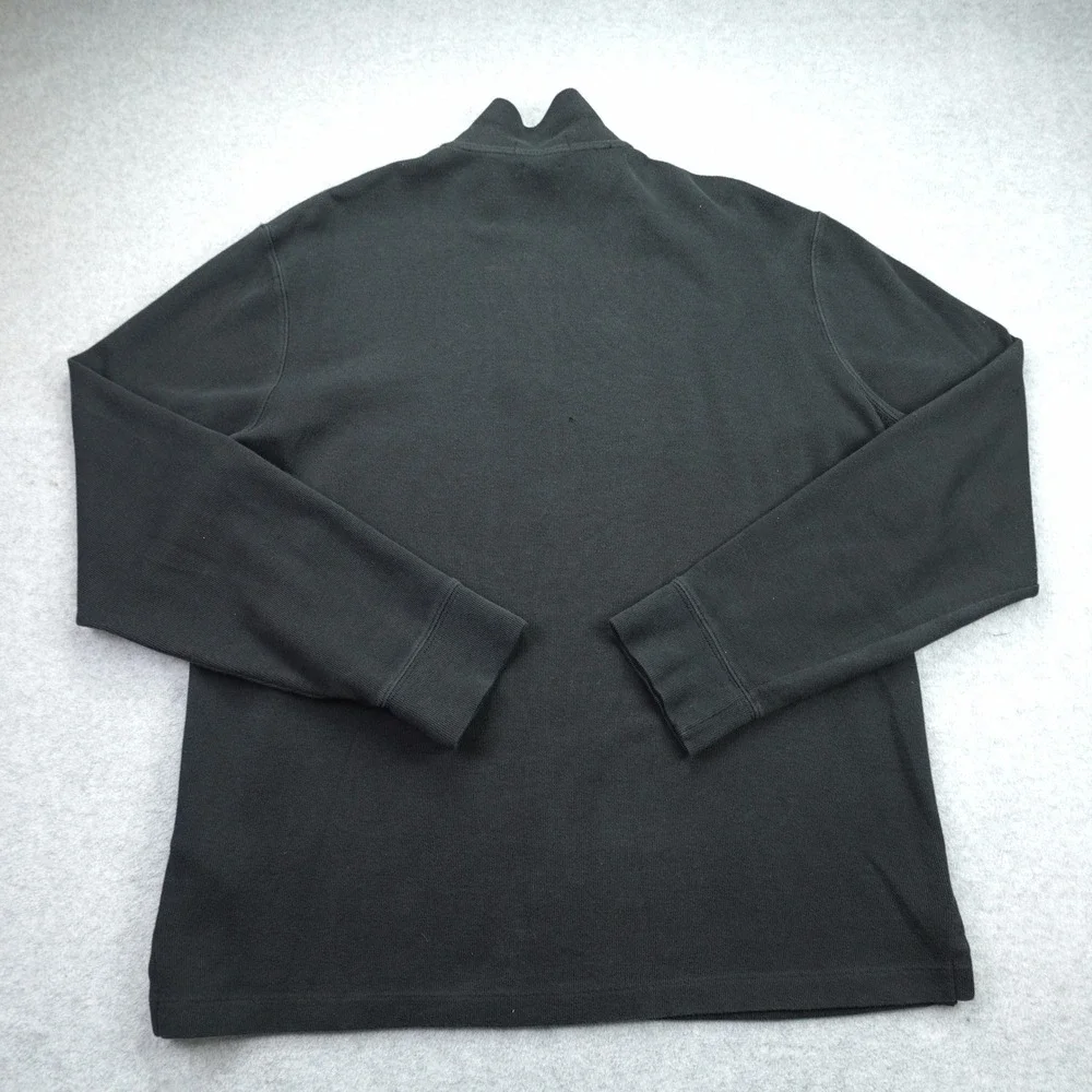 Polo Ralph Lauren Pullover Mens XL Black Estate Rib Sweater 1/4‎ Zip Cotton